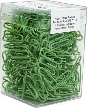 Picture of Victory Office Product SPINACZE BIUROWE VICTORY OFFICE 28MM 300 SZT. OKRGE PASTELOWE SELEDYNOWE POJEMNIK PLASTIKOWY