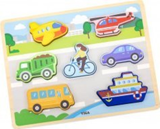 Picture of Viga Viga 44701 Puzzle na podkadce 7 elementów- transport