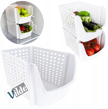 Picture of Vilde Pojemnik na warzywa i owoce biay 29x21x16 cm