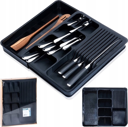 Attēls no Vilde Wkad Organizer na Sztuce do Szuflady Rozsuwany Czarny VILDE 40 x 31 cm