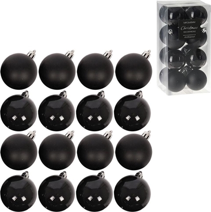 Picture of Vilde Zestaw bombek na choink bombki nietukce choinkowe witeczne czarne komplet 16 sztuk 5 cm