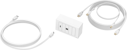 Picture of Vision VISION Techconnect Modulares AV-Panel mit Kabeln - LEBENSLANGE GARANTIE - 5 Meter Kabel - 4K bei 60 Hz - Einfaches Paket zur Installation von Touchpanel-Displays oder Projektoren - Enthalt britische Doppel-Gang-Aufputzdose und Doppel-Gang-Rahmen f