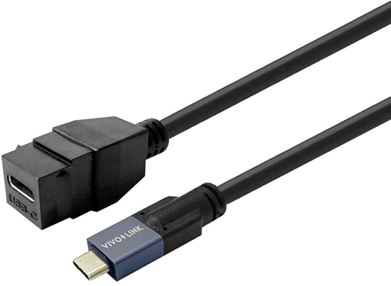 Picture of VivoLink Keystone Black USB-C female to male (PROKEYUSBCFM1B)