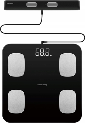 Picture of WAGA AZIENKOWA Z POMIAREM TKANKI TUSZCZOWEJ I SKADU CIAA, SMART, BT, KLAUSBERG KB-7852 CZARNA