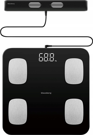 Picture of WAGA AZIENKOWA Z POMIAREM TKANKI TUSZCZOWEJ I SKADU CIAA, SMART, BT, KLAUSBERG KB-7852 CZARNA