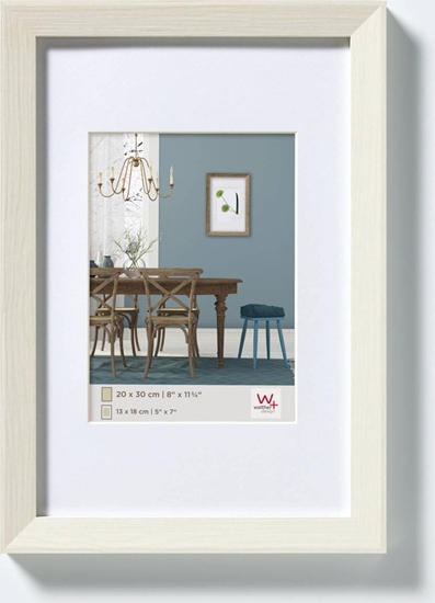Picture of Walther Fiorito white 30x45 Wood incl. Passepartout EF045W