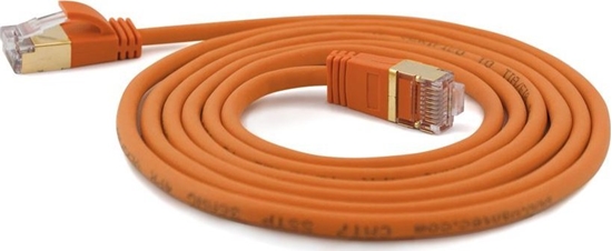 Picture of Wantec Wantec Extra dünnesCat.7 RohCable SSTP Patch Cable - 3 m - Cat.7 RohCable - S/FTP (S- STP) - RJ- 45 - RJ- 45 - Orange (7148)