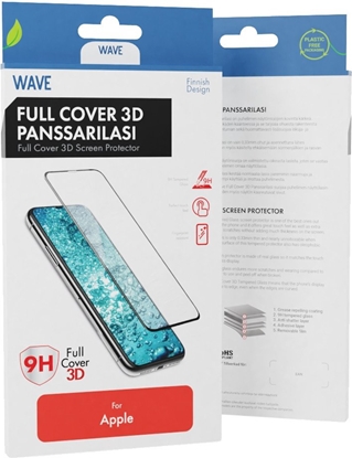 Attēls no Wave 3D tempered glass, iPhone X / Xs / 11 Pro, black
