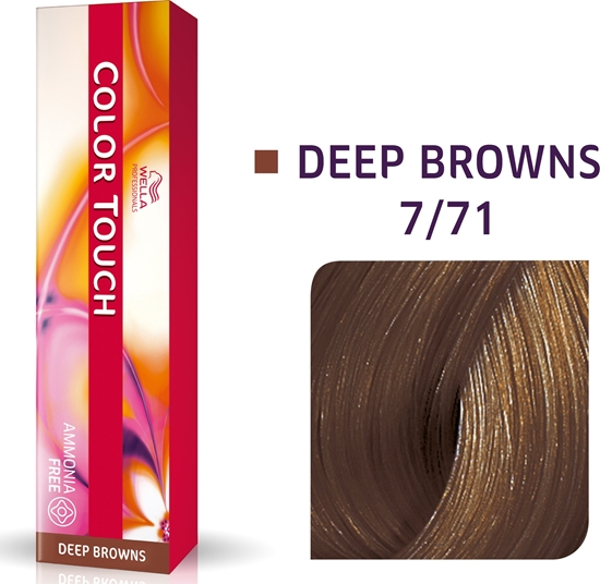 Picture of Wella Professionals Wella Professionals, Color Touch, Ammonia-Free, Semi-Permanent Hair Dye, 7/71 Medium Blonde Ash Chestnut, 60 ml For Women