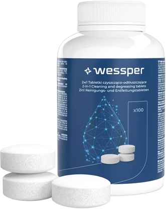 Attēls no Wessper Tabletki do czyszczenia ekspresu i odtuszczania 2w1 150 szt. (WES078-150)