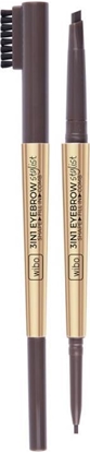 Attēls no Wibo WIBO_Eyebrow Stylist 3 in 1 kredka do brwi ze szczoteczk Dark Brown 2