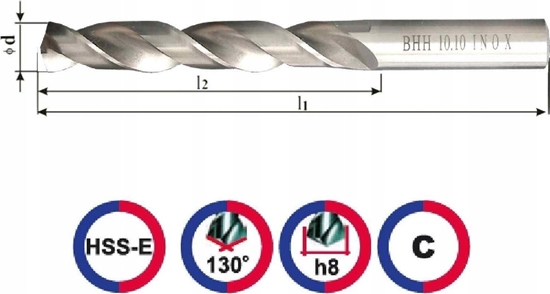 Изображение Wierto Abraboro Wierto 10,5 INOX RN szlif 133-87 HSS-E Co5
