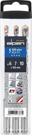 Picture of Wierto Alpen Alpen SDS+ F4 Box 3 pcs. 6-7-10x 160