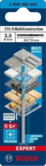 Изображение Wierto Bosch BOSCH WIERTO CYL-9 MULTICONSTRUCTION  3,5 x 40 x 70mm EXPERT