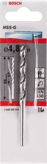 Picture of Wierto Bosch HSS walcowe 4,8mm  (2.608.585.921)