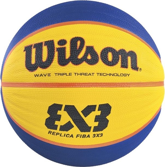 Picture of Wilson Pika do koszykówki FIBA 3X3 Replica WTB1033XB niebiesko-óta (08083)