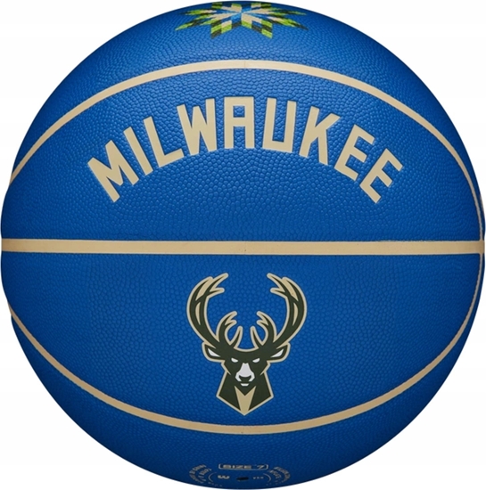 Изображение Wilson Wilson NBA Team City Collector Milwaukee Bucks Ball WZ4016417ID Niebieskie 7