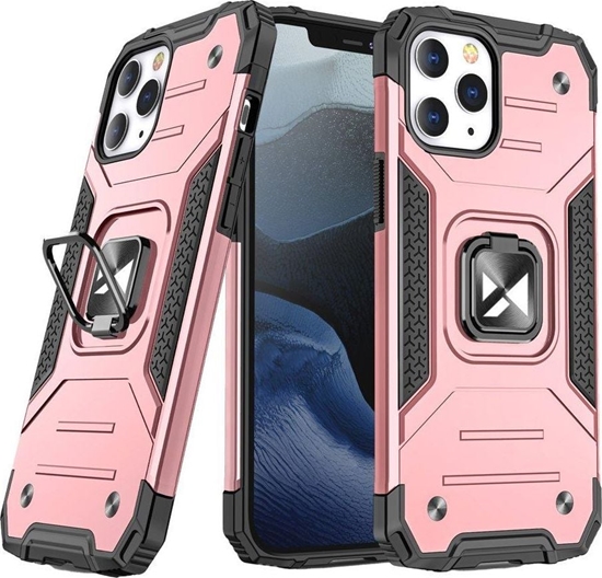 Picture of Wozinsky Apple iPhone 13 Pro Max Ring Armor Case Kickstand Tough Rugged Pink