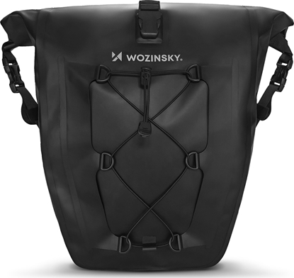 Изображение Wozinsky Wodoodporna torba rowerowa sakwa na baganik 25l 2w1 czarny (WBB24BK)