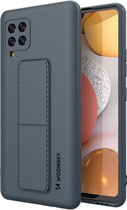 Изображение Wozinsky Wozinsky Kickstand Case elastyczne silikonowe etui z podstawk Samsung Galaxy A42 5G granatowy