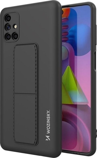Изображение Wozinsky Wozinsky Kickstand Case elastyczne silikonowe etui z podstawk Samsung Galaxy M51 czarny