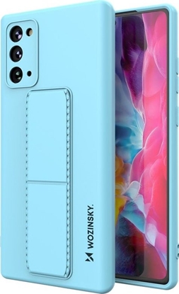 Изображение Wozinsky Wozinsky Kickstand Case elastyczne silikonowe etui z podstawk Samsung Galaxy Note 20 niebieski