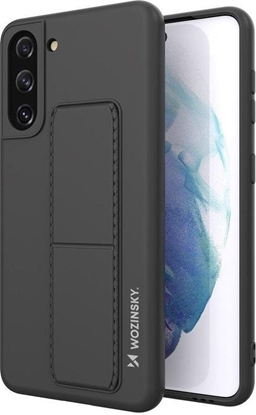 Изображение Wozinsky Wozinsky Kickstand Case elastyczne silikonowe etui z podstawk Samsung Galaxy S21+ 5G (S21 Plus 5G) czarny