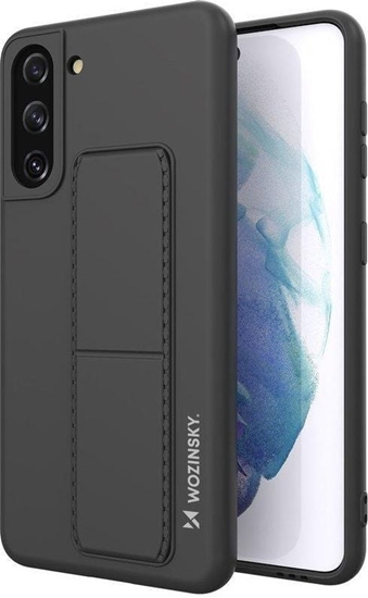 Изображение Wozinsky Wozinsky Kickstand Case elastyczne silikonowe etui z podstawk Samsung Galaxy S21+ 5G (S21 Plus 5G) czarny