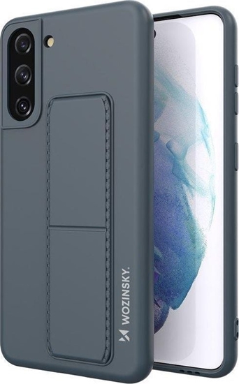 Изображение Wozinsky Wozinsky Kickstand Case elastyczne silikonowe etui z podstawk Samsung Galaxy S21+ 5G (S21 Plus 5G) granatowy