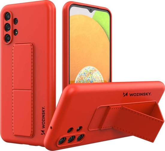 Picture of Wozinsky Wozinsky Kickstand Case silikonowe etui z podstawk etui Samsung Galaxy A13 5G czerwone