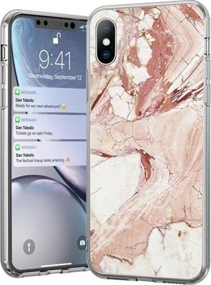 Изображение Wozinsky Wozinsky Marble elowe etui pokrowiec marmur Xiaomi Redmi 8A róowy uniwersalny
