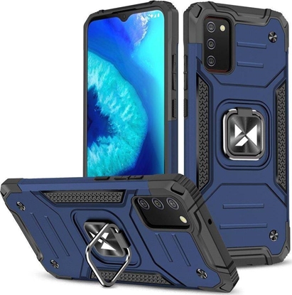 Изображение Wozinsky Wozinsky Ring Armor pancerne hybrydowe etui pokrowiec + magnetyczny uchwyt Samsung Galaxy A03s niebieski