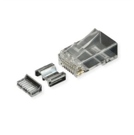 Picture of Roline Cat.6A (Class EA) Modular Plug, unshielded, for Solid/Stranded Wire, 10 pcs.