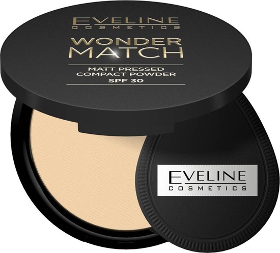 Picture of XXXX__Eveline Cosmetics (Eveline) Eveline Wonder Match matowy puder prasowany z filtrem ochronnym SPF30 02 Medium Beige 8g