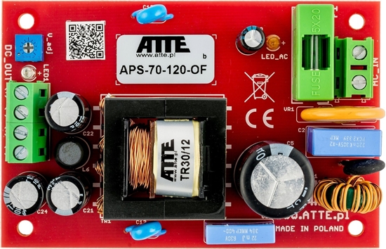 Picture of Zasilacz Atte Zasilacz sieciowy SMPS 12V 6A 72W ATTE APS-70-120-OF