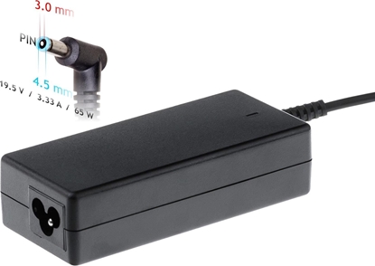 Picture of Zasilacz do laptopa Akyga 65 W, 3 mm, 3.3 A, 19.5 V (AK-ND-58)