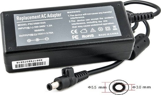 Picture of Zasilacz do laptopa Extra Digital Extra Digital Neiojamo kompiuterio kroviklis SAMSUNG 60W: 16V, 3.75A