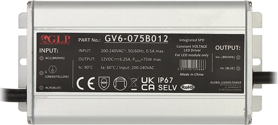 Picture of ZASILACZ IMPULSOWY GV6-12V/6.25A