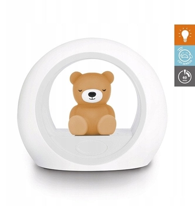 Изображение Zazu Billy -cry-responsive night light, bear, grey