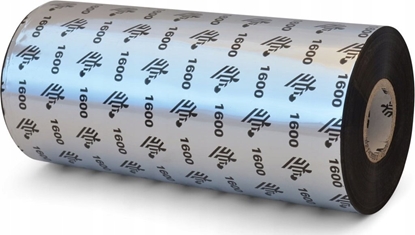 Picture of Zebra Zebra Wax Ribbon, 156mmx450m,1600; Economy Wax, 25mm core