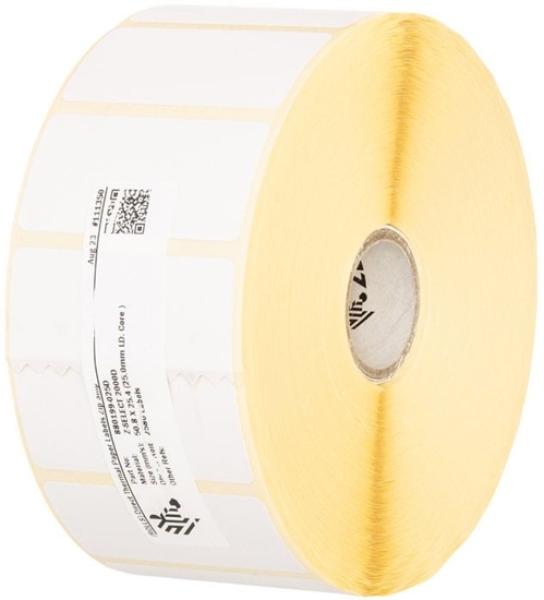 Picture of Label, Paper, 57x102mm; Direct Thermal, Z-Select 2000D, Coated, Permanent Adhesive. 25mm Core, Perforation