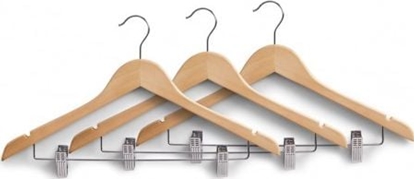 Attēls no Zeller Zestaw 3 wieszaków na ubrania z klipsami, 3x44.5x26cm