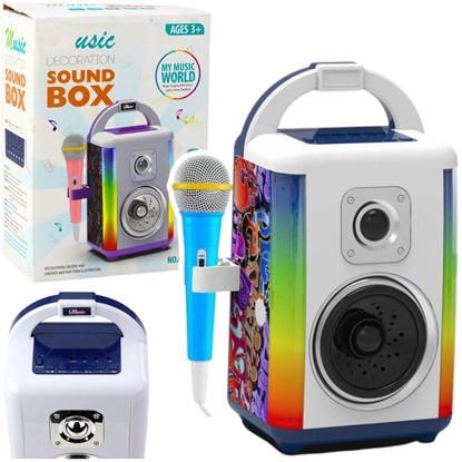 Attēls no Zestaw Muzyczny Sound Box Mikrofon Gonik Bluetooth MP3 Nagrywanie LED