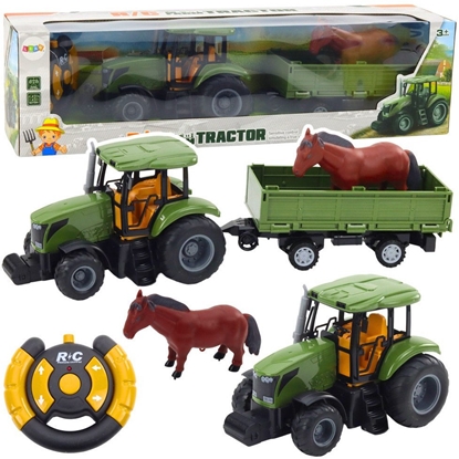Picture of Zestaw Traktor Z Przyczep i Koniem Zdalnie Sterowany RC LEAN Toys