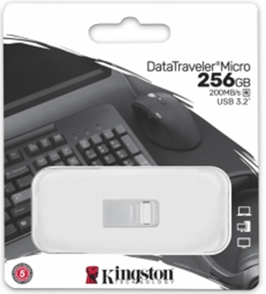 Attēls no Zibatmiņa Kingston DataTraveler Micro 256GB Ultra-small 