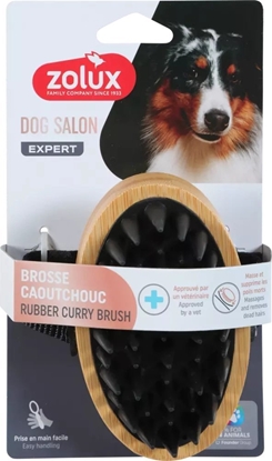 Attēls no Zolux ZOLUX Gumowa szczotka drewniana dla psa do masau DOG SALON