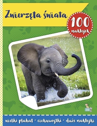Изображение 100 naklejek z plakatem. Zwierzta wiata