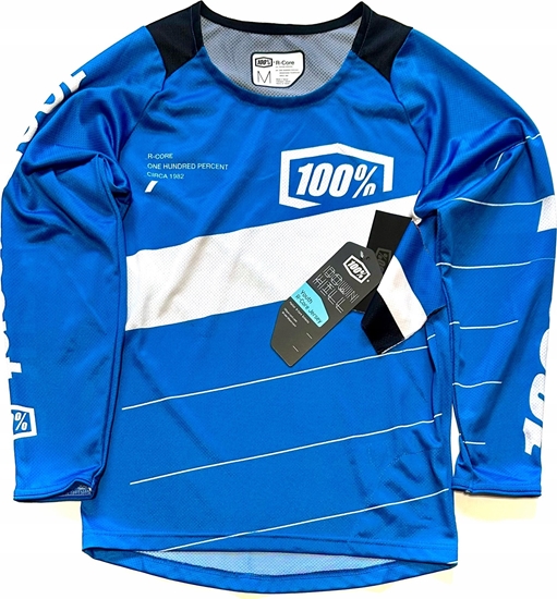 Picture of 100% Koszulka juniorska 100% R-CORE Jersey dugi rkaw Blue roz. M (NEW 2023)