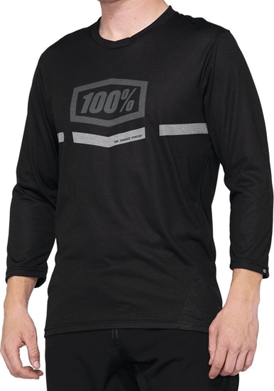 Picture of 100% Koszulka mska 100% AIRMATIC 3/4 Sleeve black roz. XL (NEW 2022)