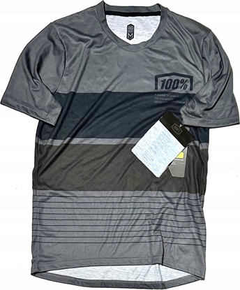 Attēls no 100% Koszulka mska 100% AIRMATIC Jersey krótki rkaw Black/Grey roz. M (NEW 2023)